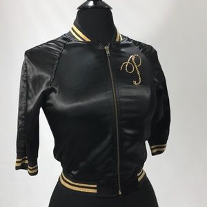 Hottest sleek black curve hugging jacket j.lo